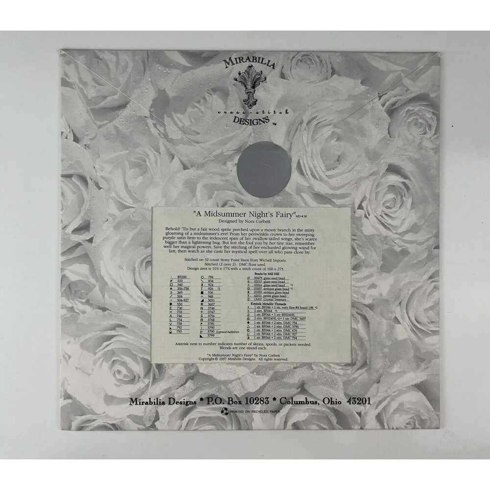 Mirabilia Nora Corbett Cross Stitch Pattern MD38 Titania Queen of the Fairies